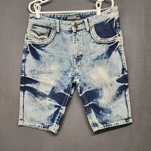 KAALU Jean Shorts Mens 35x12 Stonewashed Cotton Flap Pocket Tagged 36
